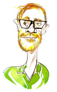 Stephen Merchant - Engelse komiek, schrijver, regisseur, acteur en radiopresentator, geboren 1974 door Neale Osborne
